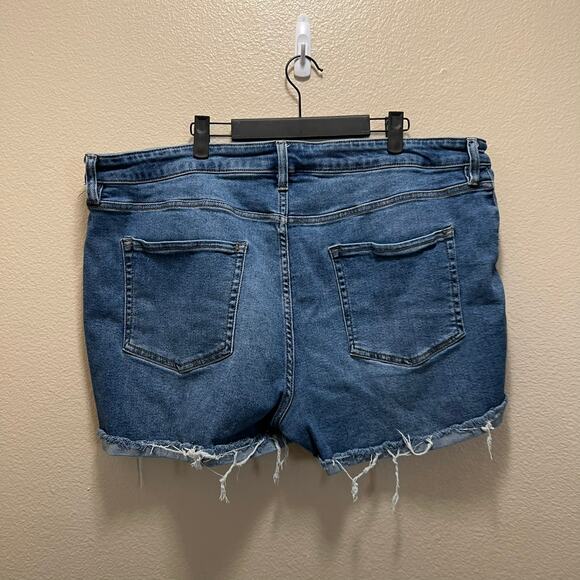 Ava & Viv Button Fly Denim Jean Shorts High Rise Cut Offs Plus Size 20W - Picture 6 of 11